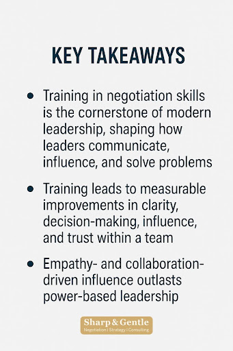 Key Takeaways of Negotiation Skills Training